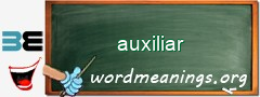 WordMeaning blackboard for auxiliar